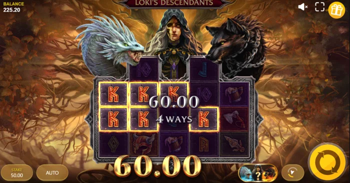 Loki's Descendants - aktibo ang Monster Spins mode